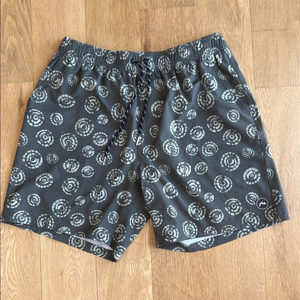 Rusty Swim Trunks with Circular Pattern - Picture 1 of 3